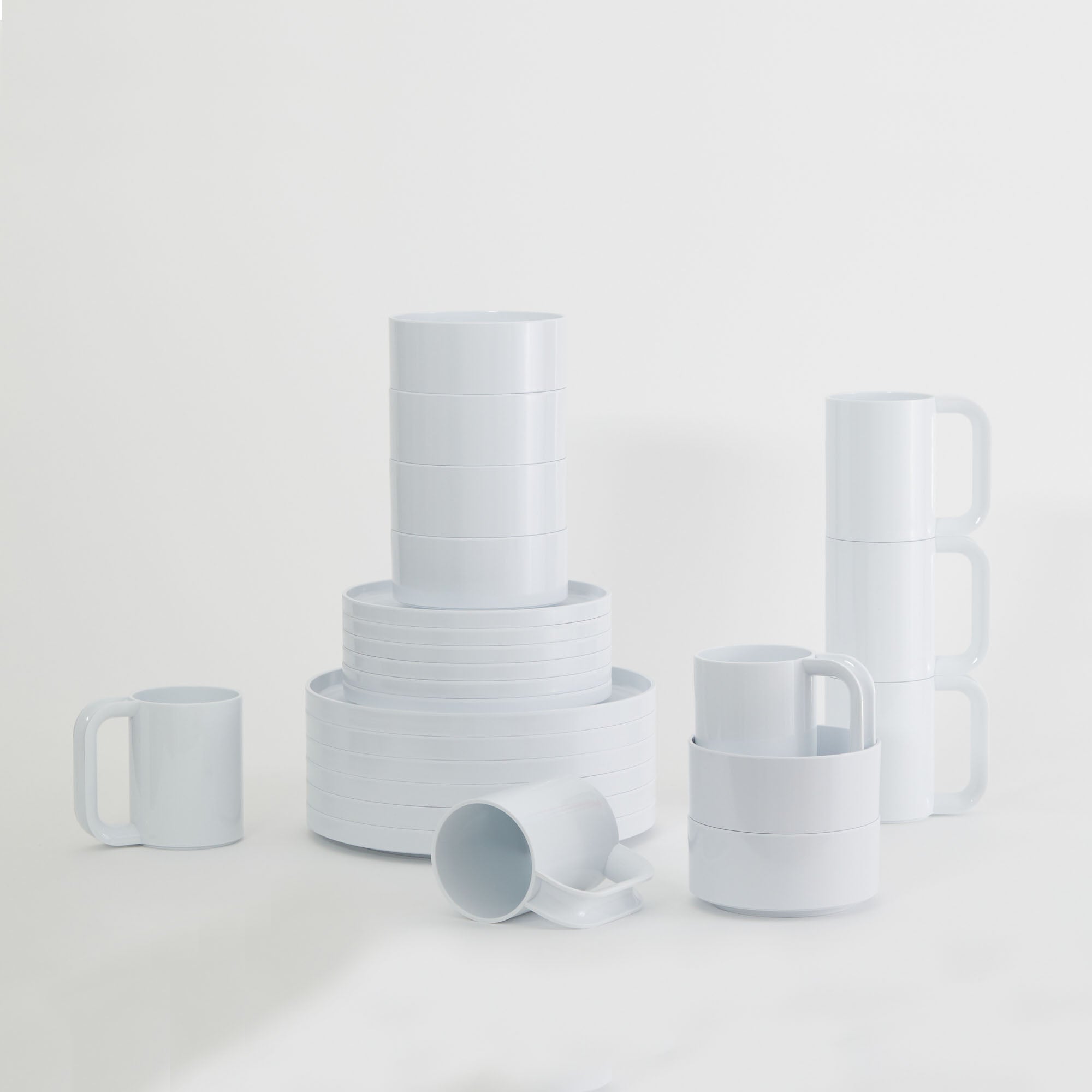 Heller Max Dinnerware│Mugs set/6 White│Hellerware│art. HWM-WH06│diverse onderdelen random