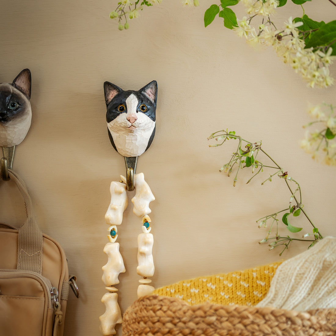 Kapstok Zwart-Witte Kat Wildlife Garden│art. WG4620│voorkant schuin