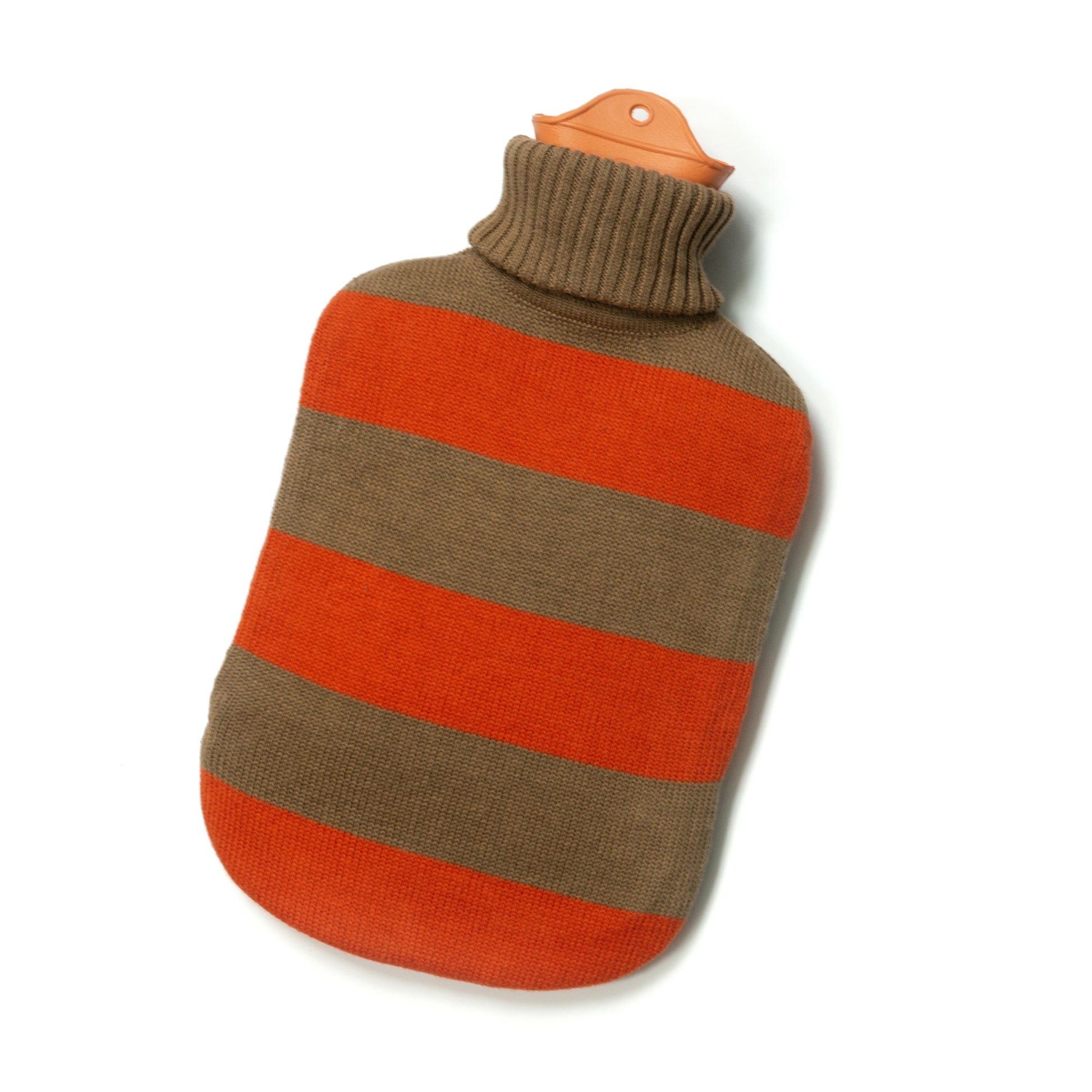 Warmwaterkruik Katoen Camel-Rood Suite702│liggend schuin met witte achtergrond│art. HWBVECA