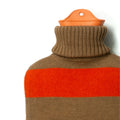 Warmwaterkruik Katoen Camel-Rood Suite702│detail bovenkant met witte achtergrond│art. HWBVECA