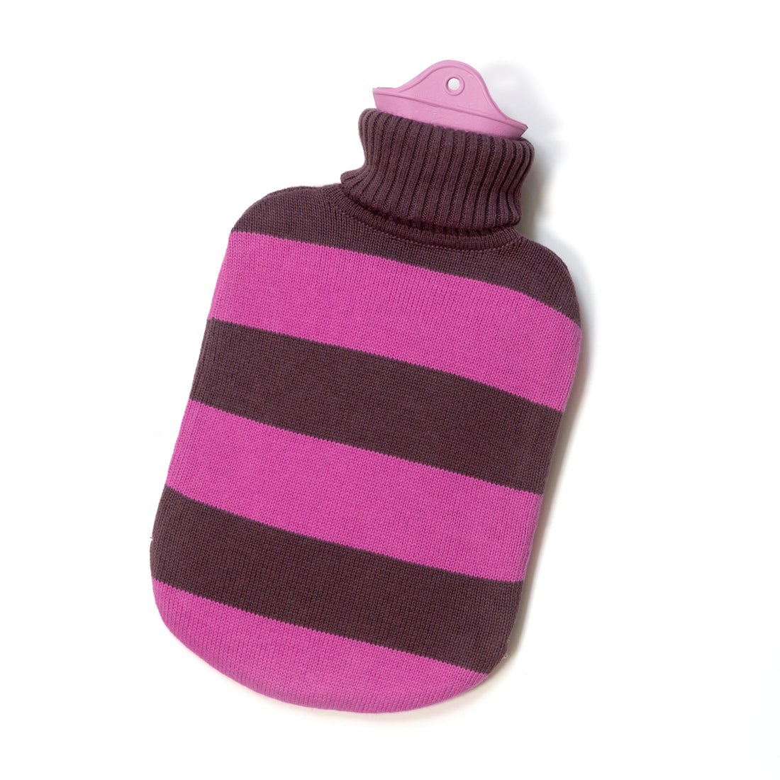 Warmwaterkruik Katoen Paars-Roze Suite702│liggend schuin met witte achtergrond│art. HWBPIPL