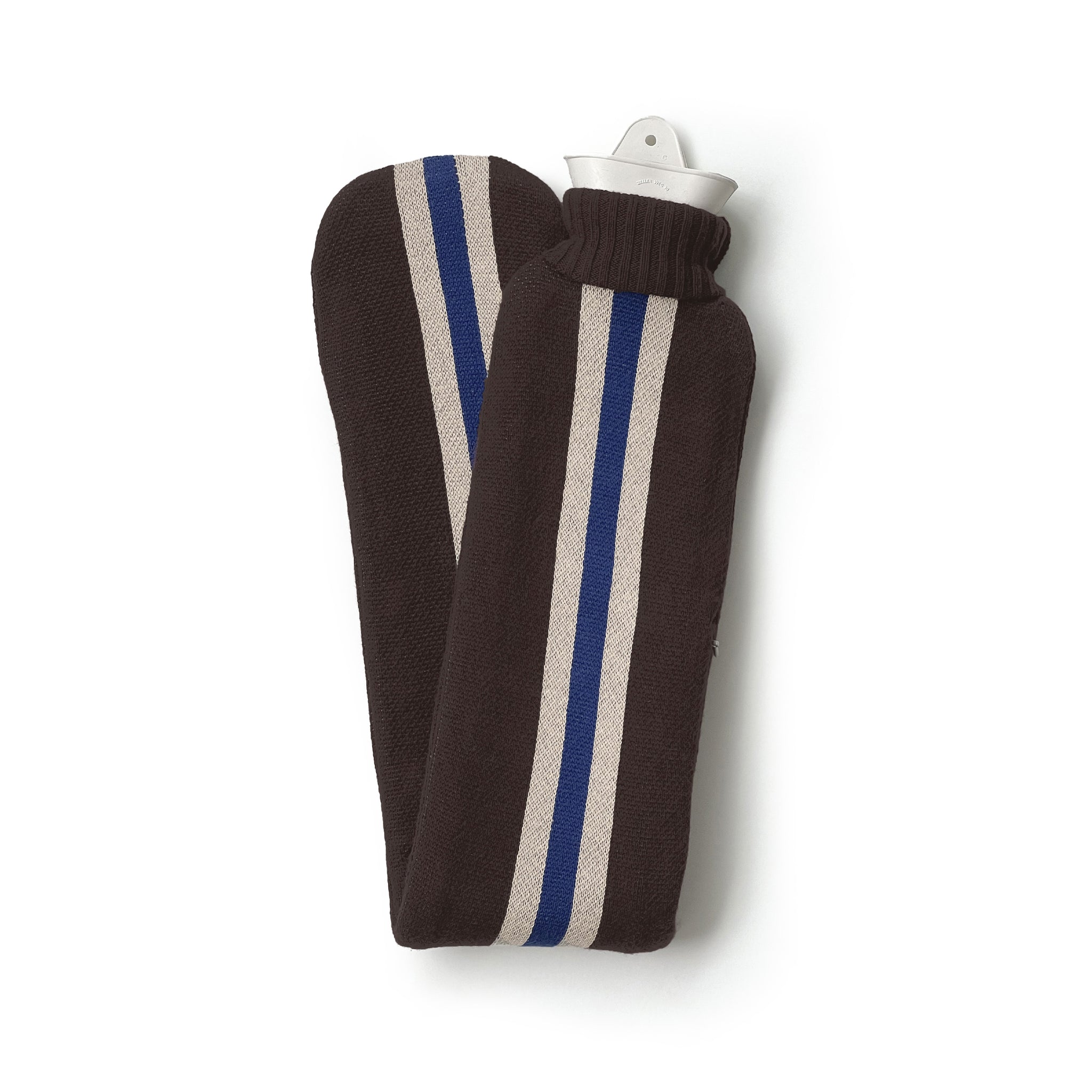 Warmwaterkruik XL Katoen College Brown│Suite702│art. XLHWBCB│liggend dubbelgevouwen met witte achtergrond
