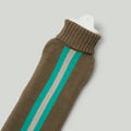 Detail van het bovenstuk met sluiting van de Warmwaterkruik XL in de kleur Taupe