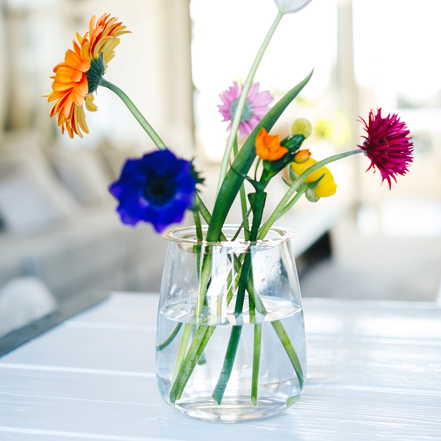 Flower Constellation RVS Large│House of Thol│op glazen vaas met bloemen