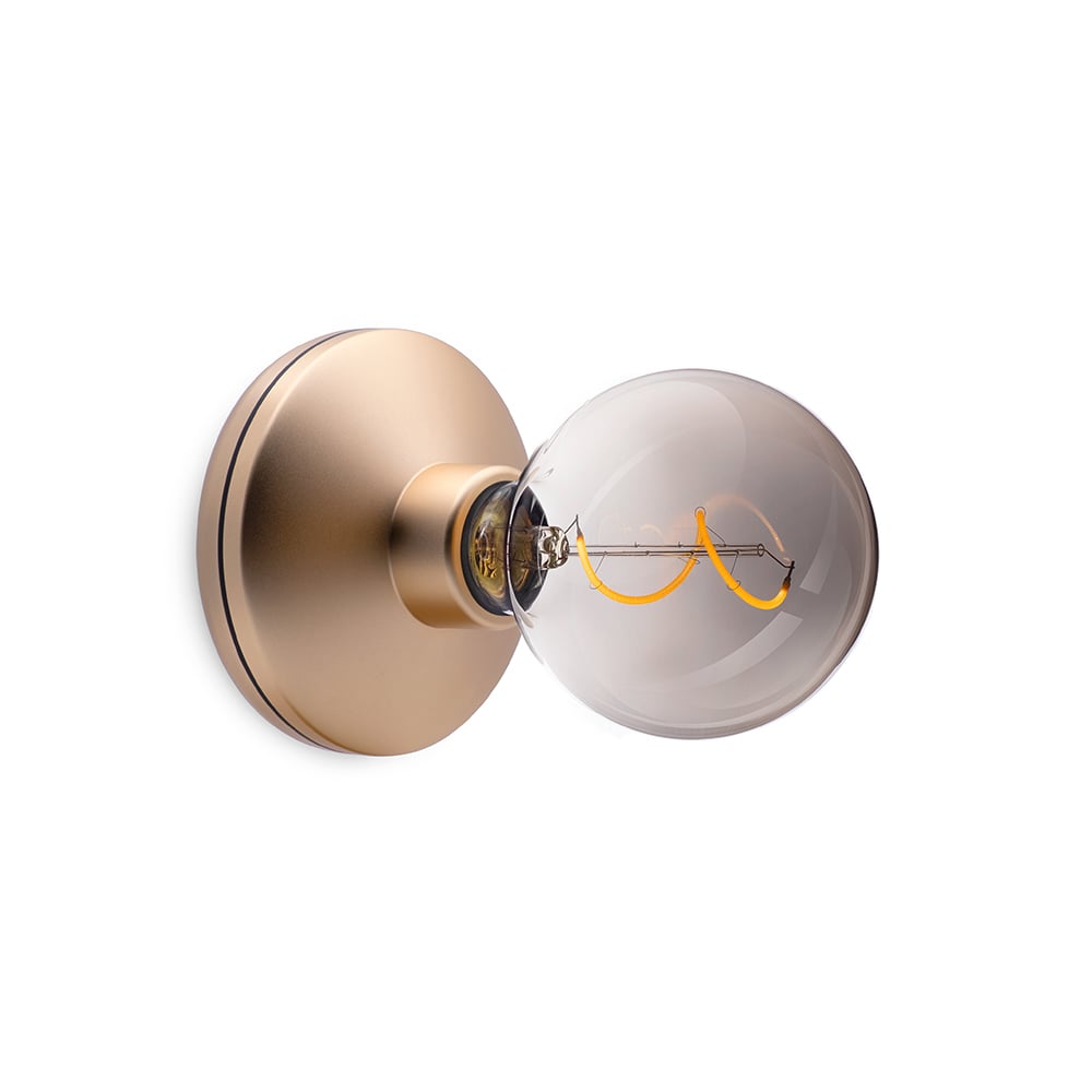 Humble Bee Oplaadbare Wandlamp Gold Smoked│Smart Verlichting│art. HUMWL00103│voorkant schuin met witte achtergrond