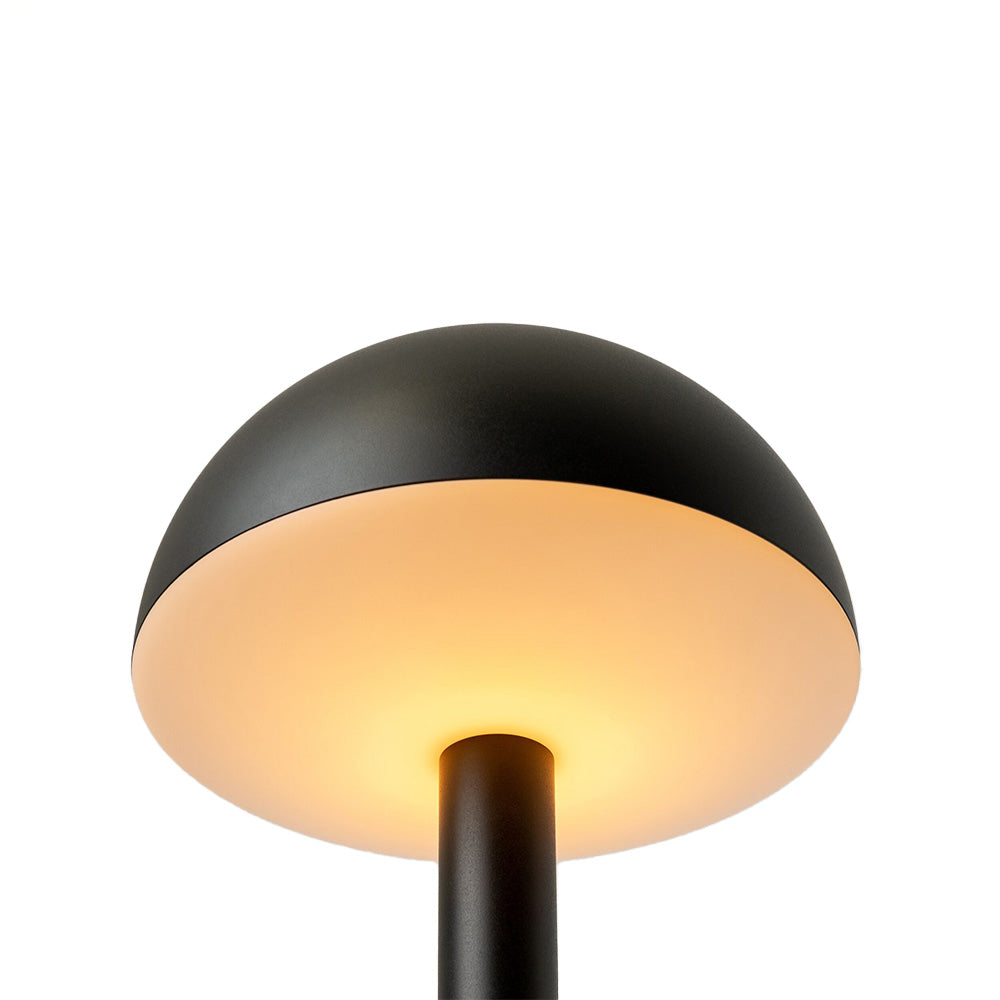 Humble Bug Oplaadbare Tafellamp Zwart│detail lampenkap onderzijde│art. HUMTL00301