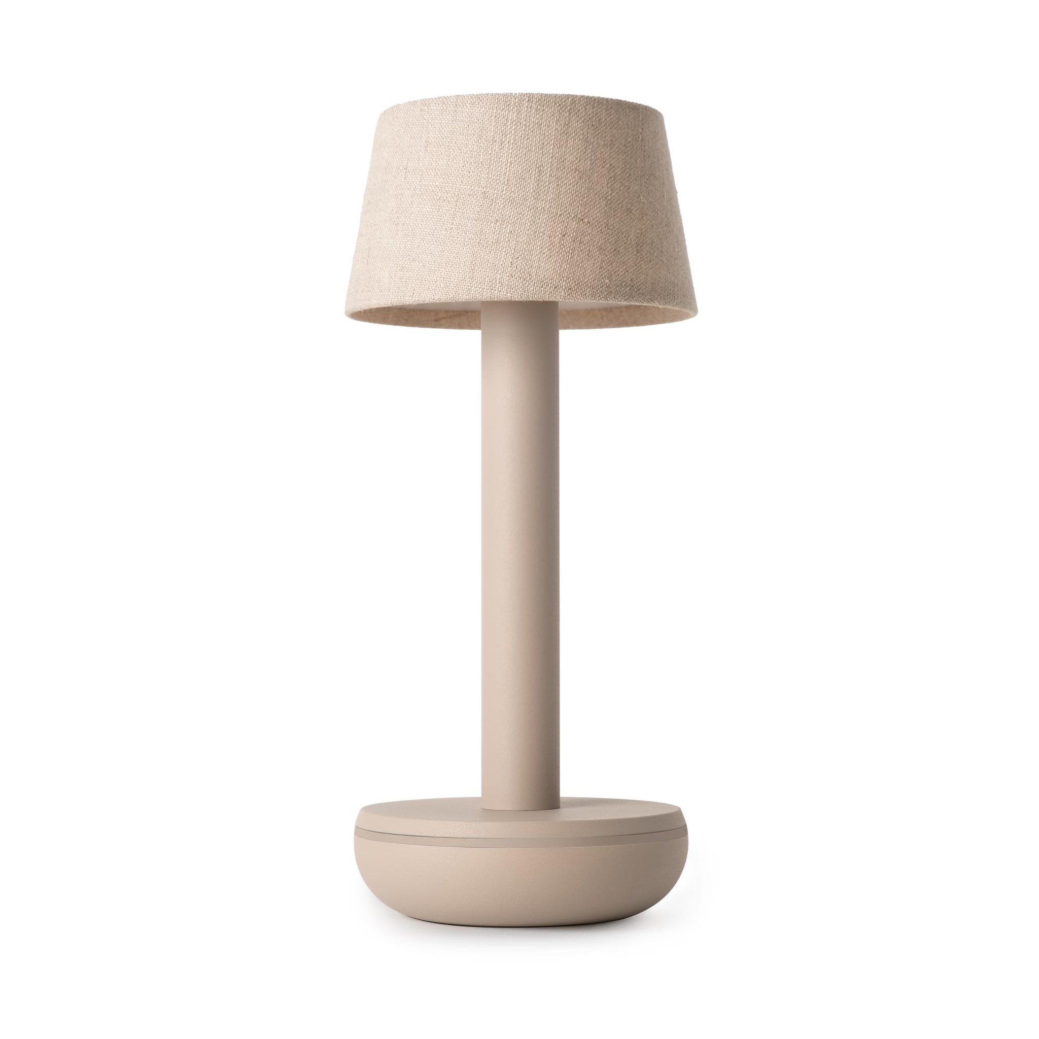Humble Two Oplaadbare Tafellamp Beige-Beige Linnen│Draadloos│art. HUMTL00214│voorkant met witte achtergrond 