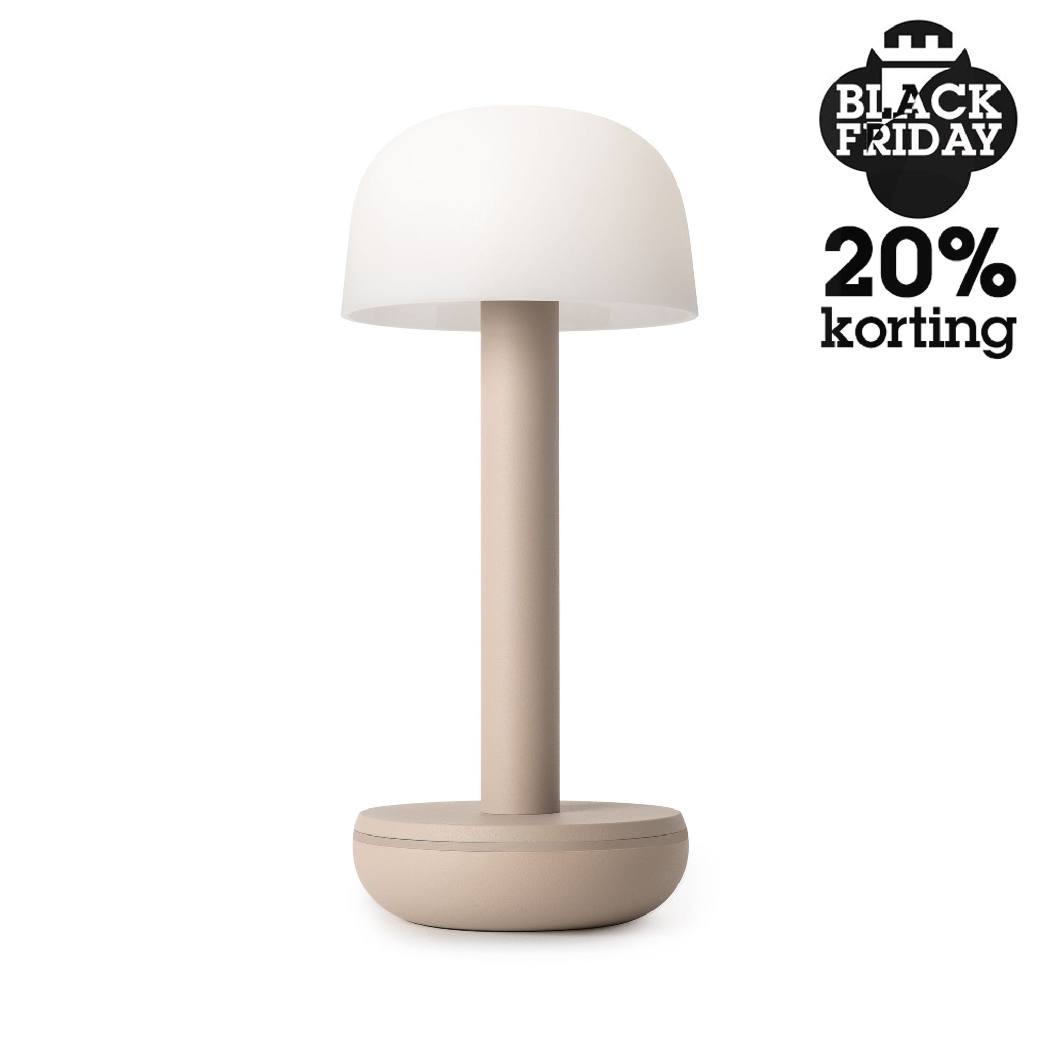 Humble Two Oplaadbare Tafellamp Beige Frosted│Draadloos│art. HUMTL00212│Black Friday 20% Korting