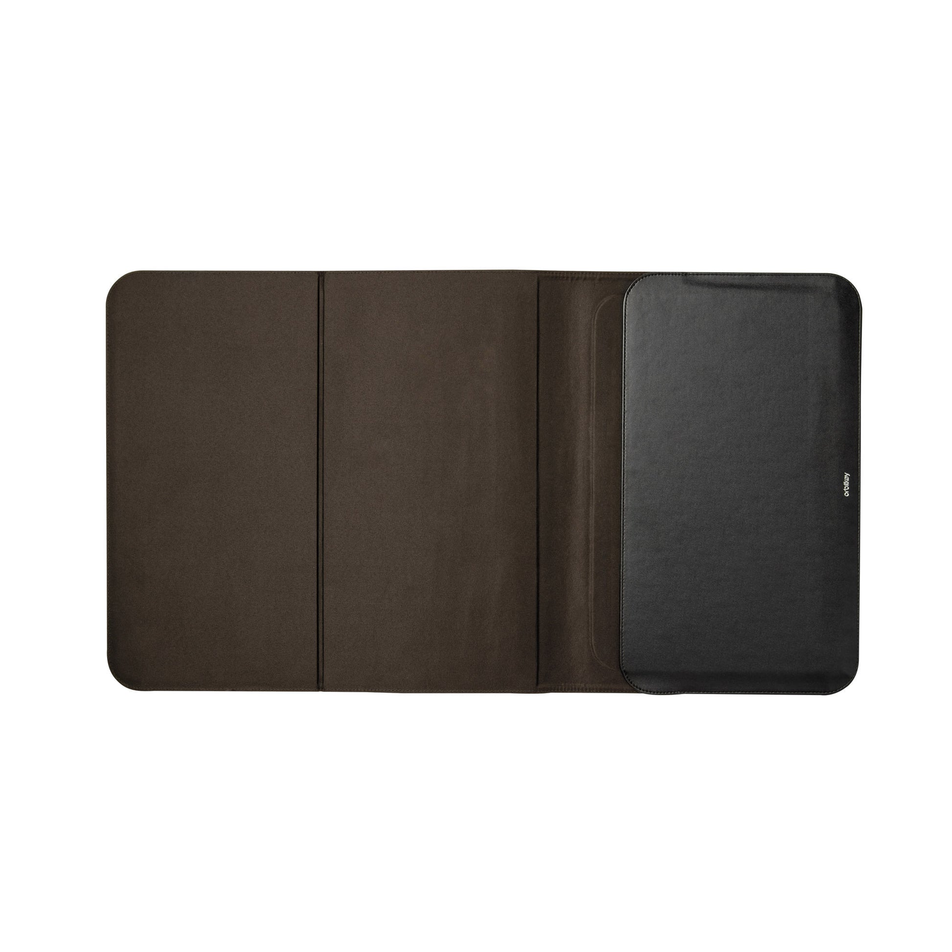 Hybrid Laptop Sleeve 14" Zwart│Orbitkey│art. WH41-BLK-105│bovenaanzicht opengevouwen