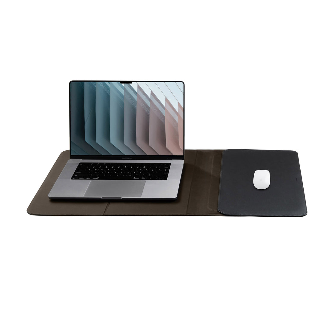 Hybrid Laptop Sleeve 16" Zwart│Orbitkey│art. WH61-BLK-105│geopend met laptop