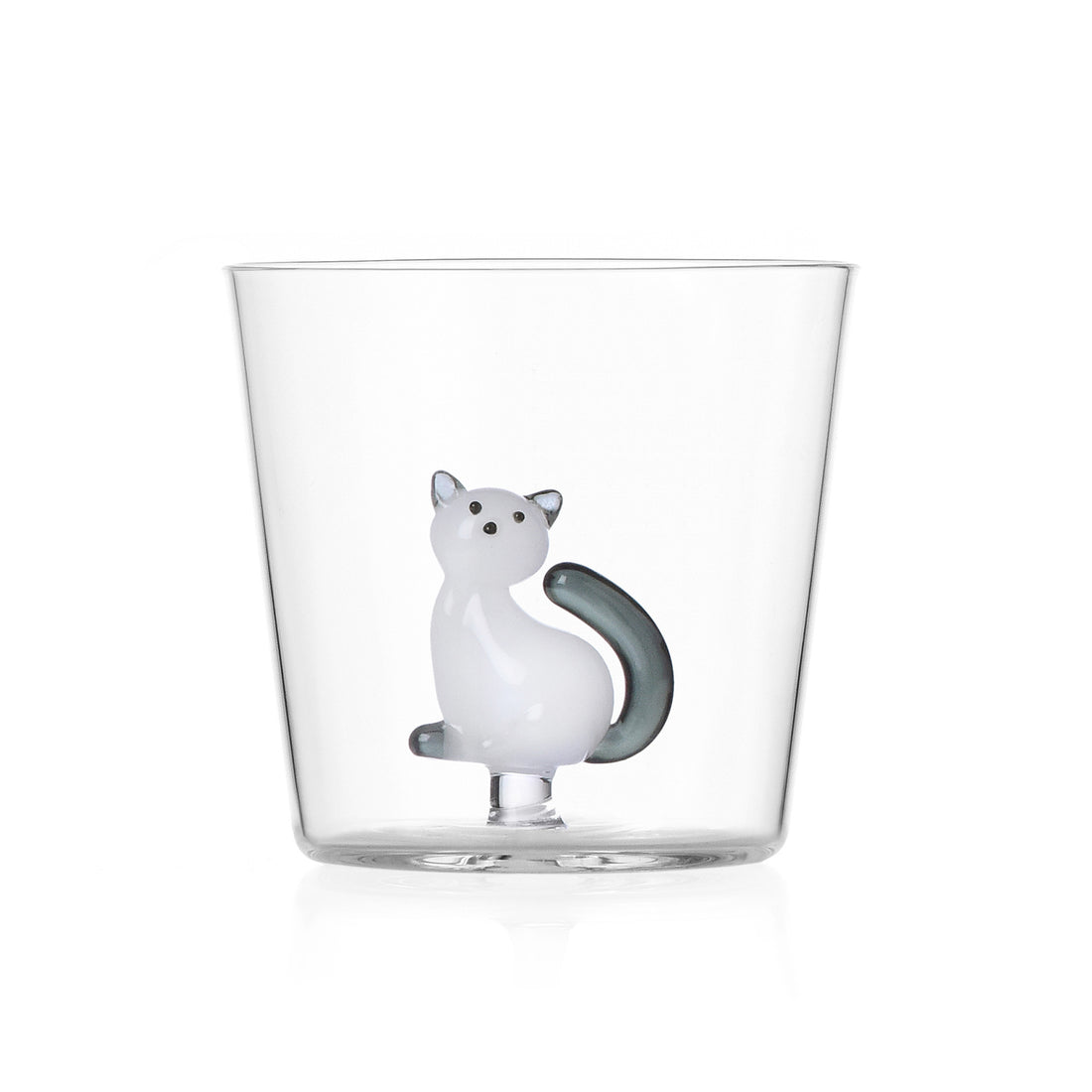 Tumbler Tabby Cat│Drinkglas met Kat Ichendorf Milano│art. 352.090.07│vooraanzicht met witte achtergrond