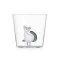 Tumbler Tabby Cat│Drinkglas met Kat Ichendorf Milano│art. 352.090.07│vooraanzicht met witte achtergrond
