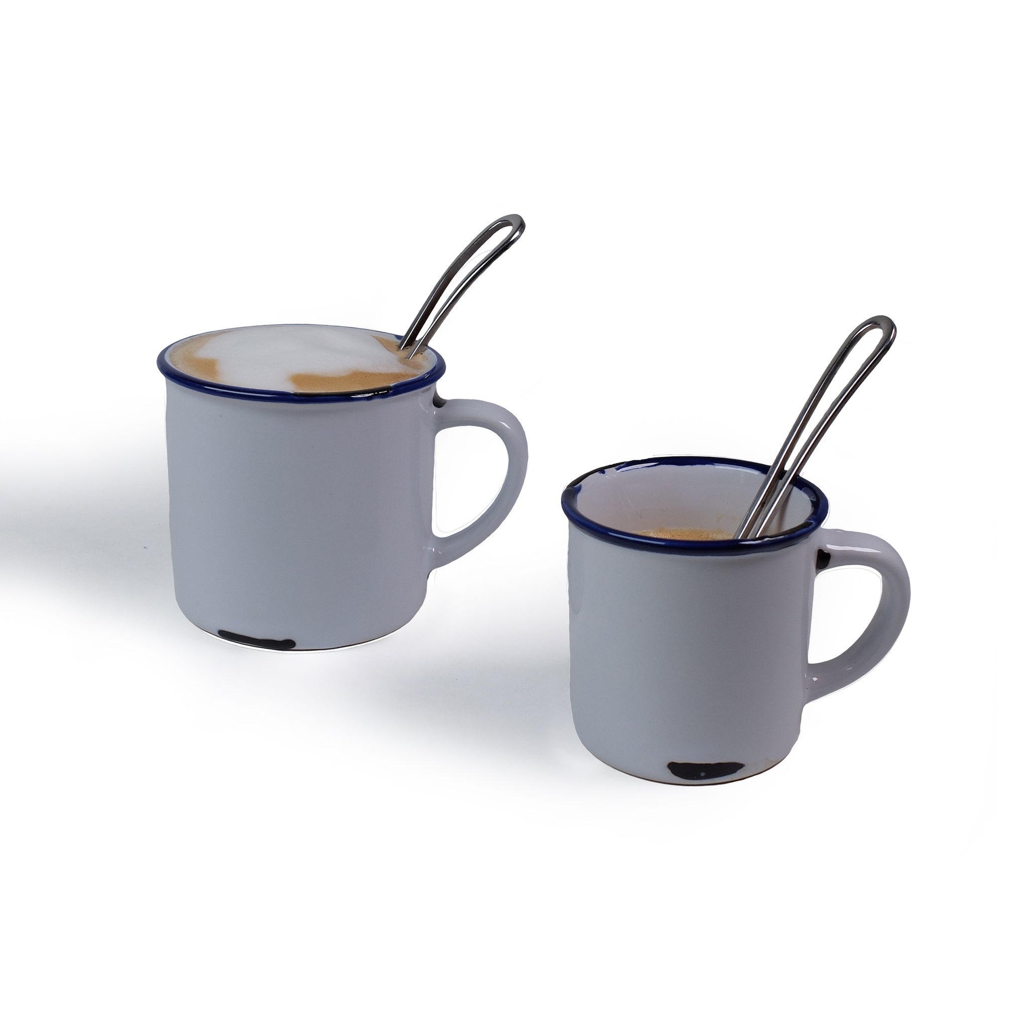 Jailhouse Cups Cappuccino Set/4│Rob Brandt│Goods│art. DB 12.01│groot en klein met koffie