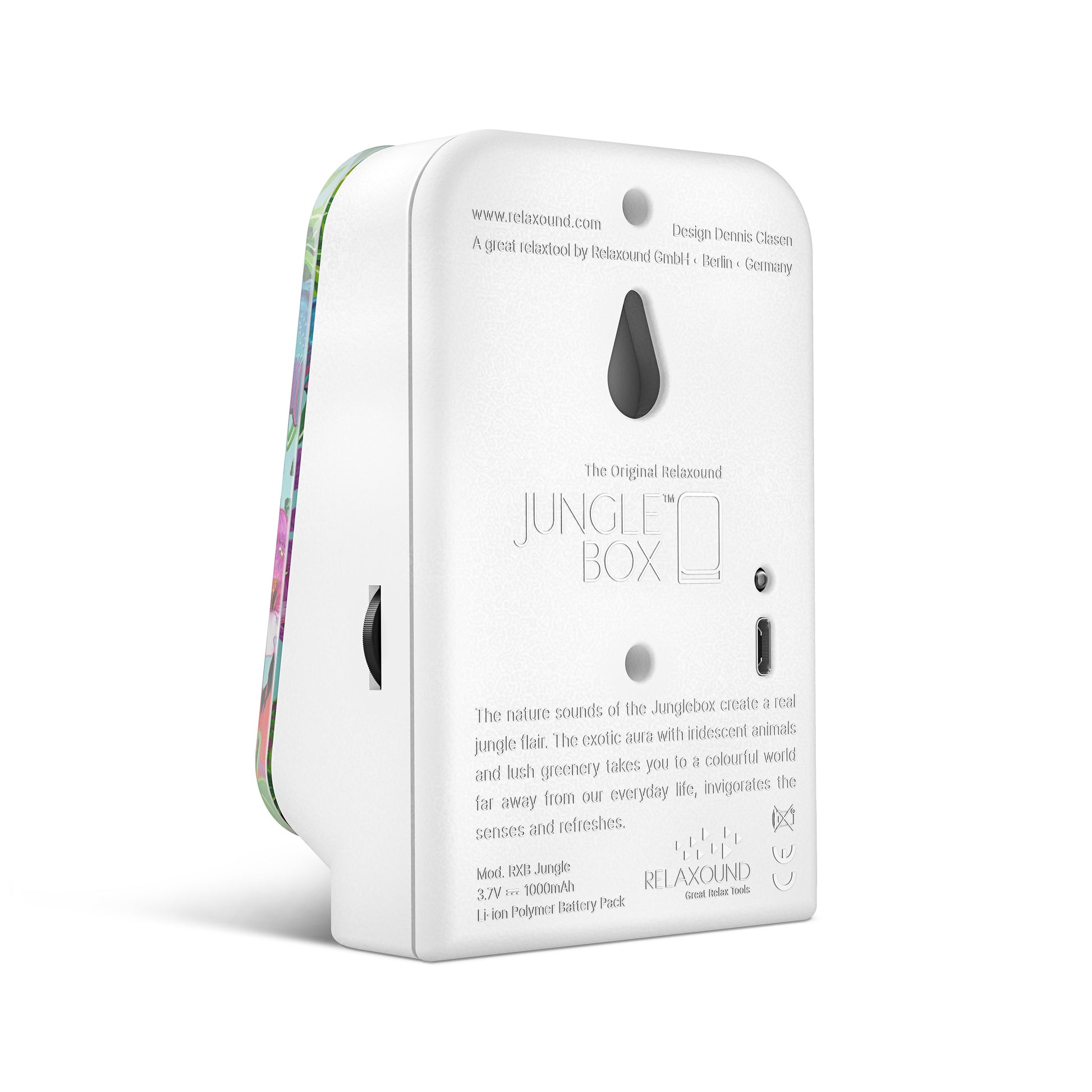 Junglebox Tropic Relaxound│Oerwoudgeluiden│art. 11JGL0701001│achterkant