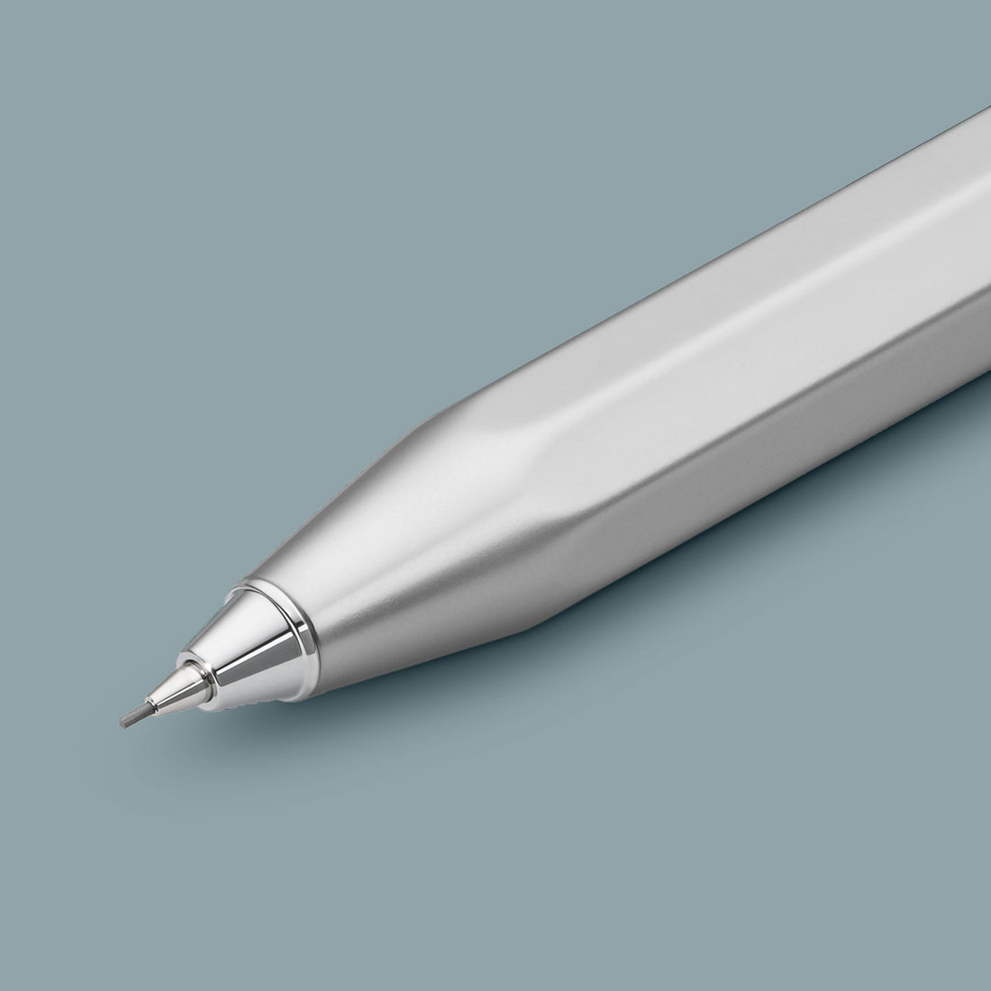Kaweco Al Sport Vulpotlood Zilver│art. 1510101│vooraanzicht schuin