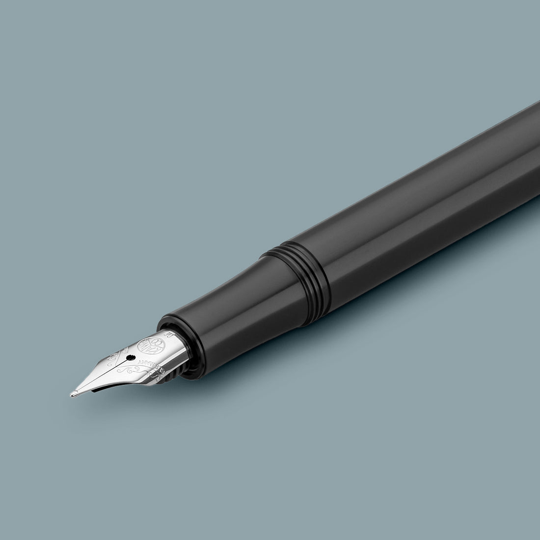 Kaweco LILIPUT Vulpen Zwart aluminium│art. 1510157│vooraanzicht schuin