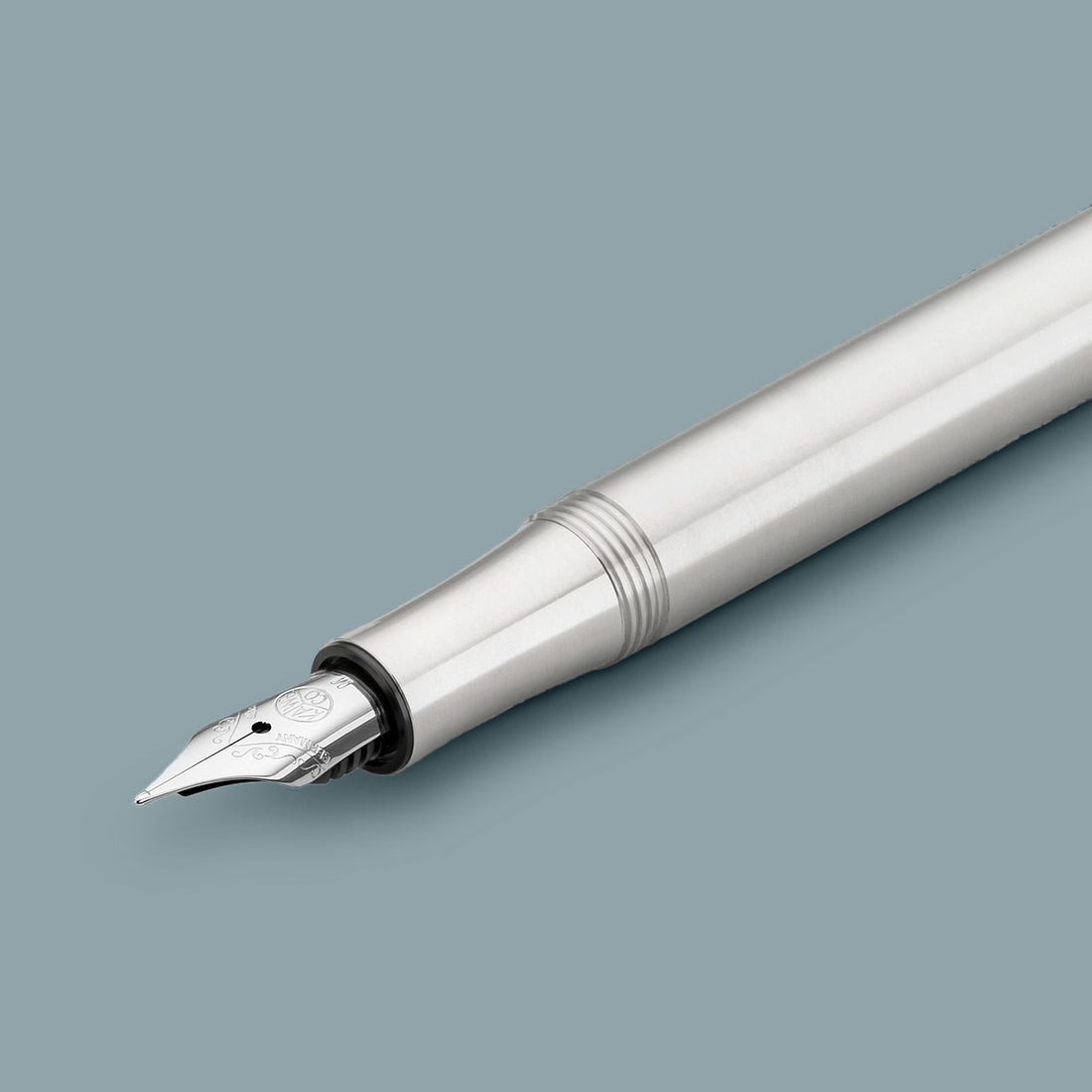 Kaweco LILIPUT Vulpen Zilver│Aluminium│art. 1510152│vooraanzicht schuin