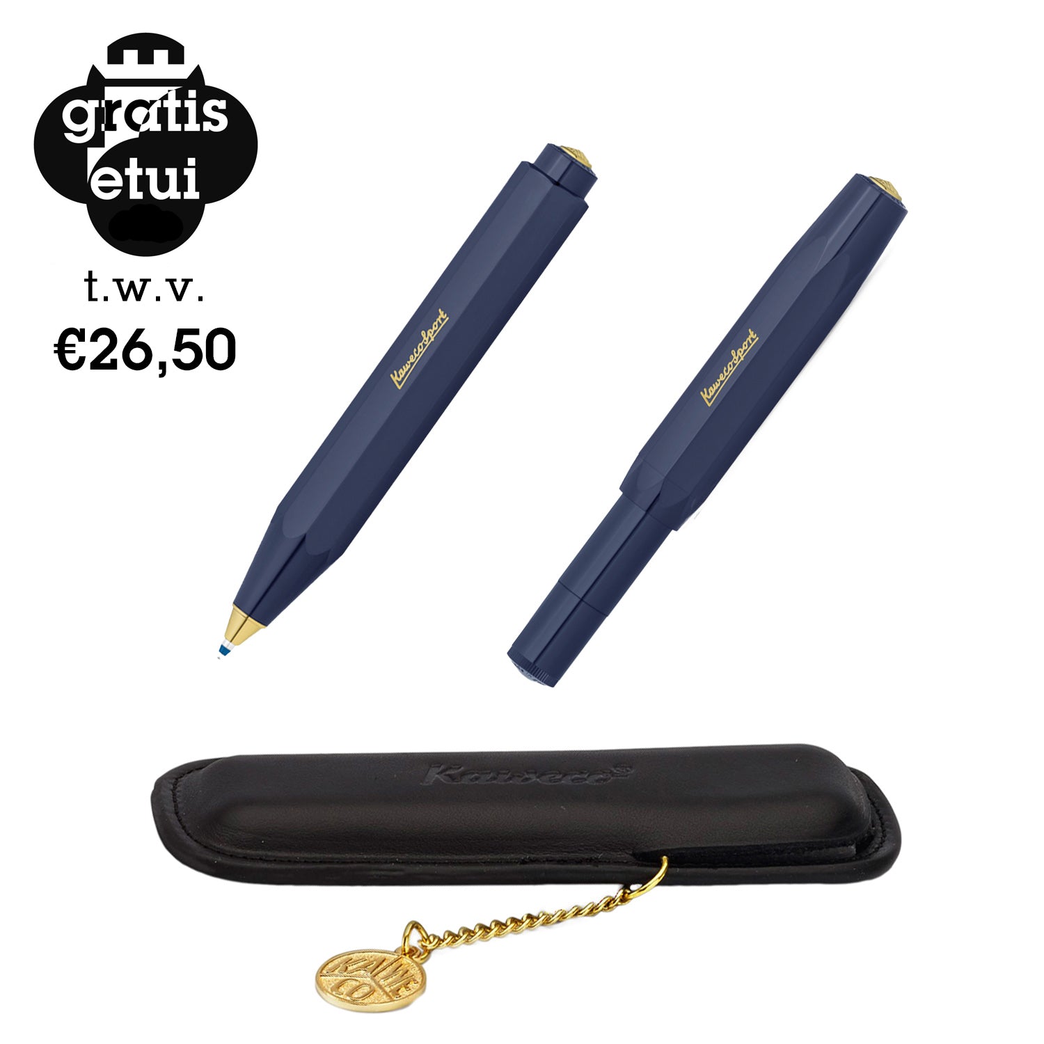 Kaweco Classic Sport navy Aanbieding│art. 1511923│Vulpen en Balpen met gratis Pen-Etui