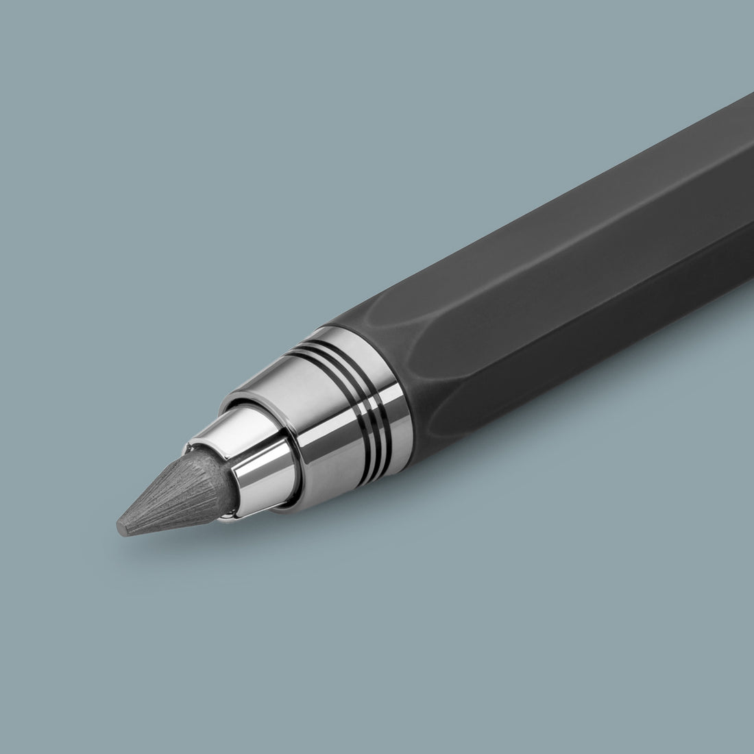 Kaweco Sketch Up Zwart Vulpotlood│Messing│art. 1511195│vooraanzicht schuin