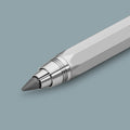 Kaweco Sketch Up Vulpotlood Satin Chrome│art. 1510745│detail schrijfpunt met grijze achtergrond