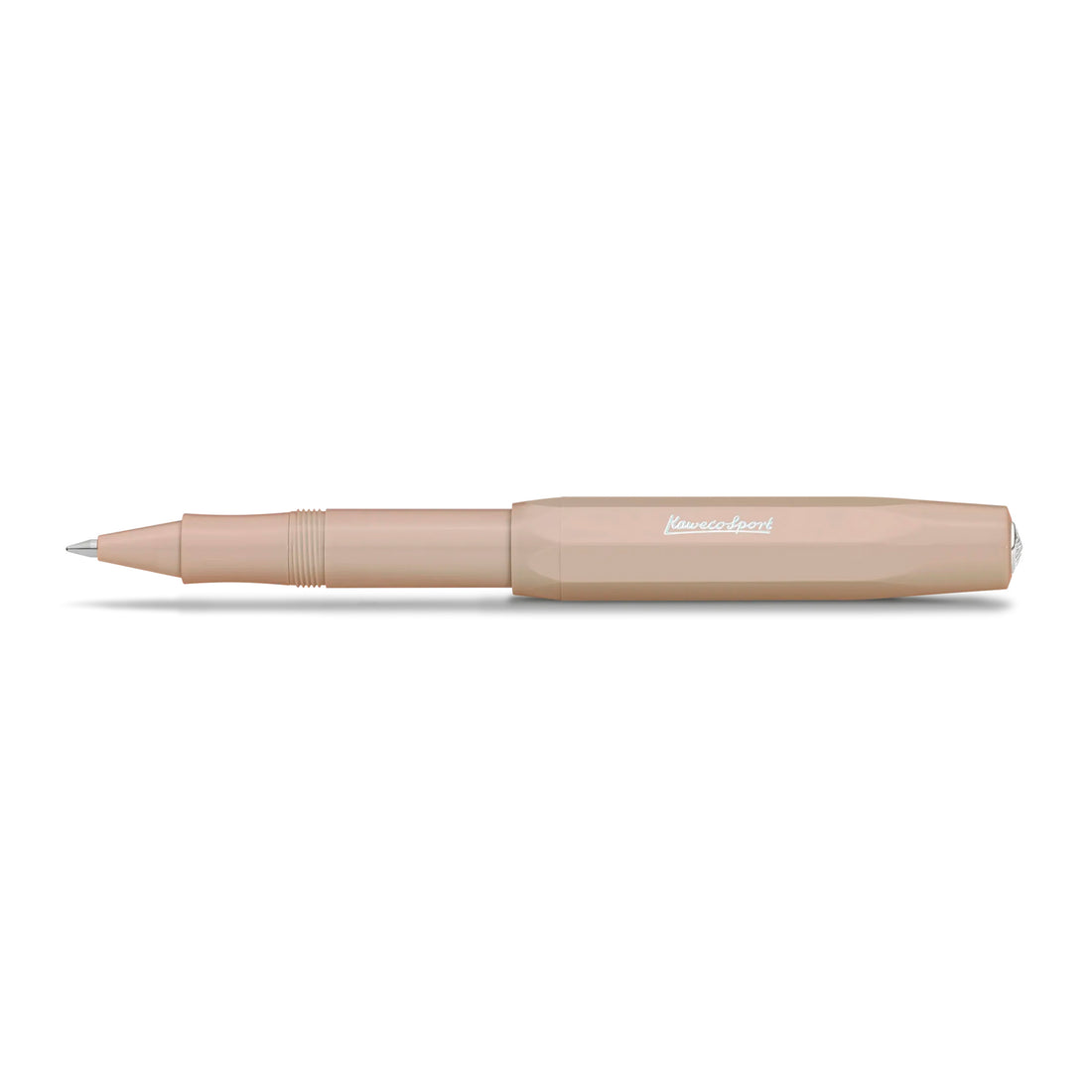 Kaweco Skyline Sport rollerball in macchiato, liggend met de dop achterop.