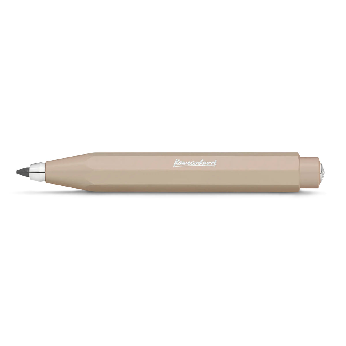 Kaweco Skyline Sport clutch vulpotlood in macchiato, liggend met de schrijfpunt naar buiten.