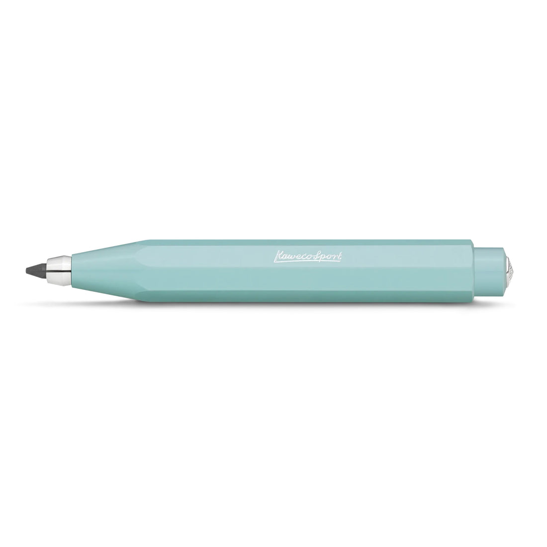 Kaweco Skyline Sport clutch vulpotlood in mint, liggend met de schrijfpunt naar buiten.