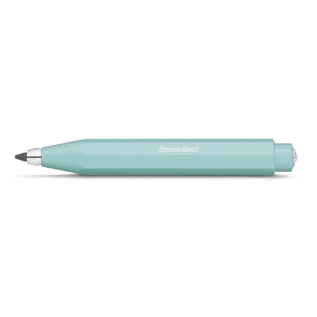 Kaweco Skyline Sport clutch vulpotlood in mint, liggend met de schrijfpunt naar buiten.