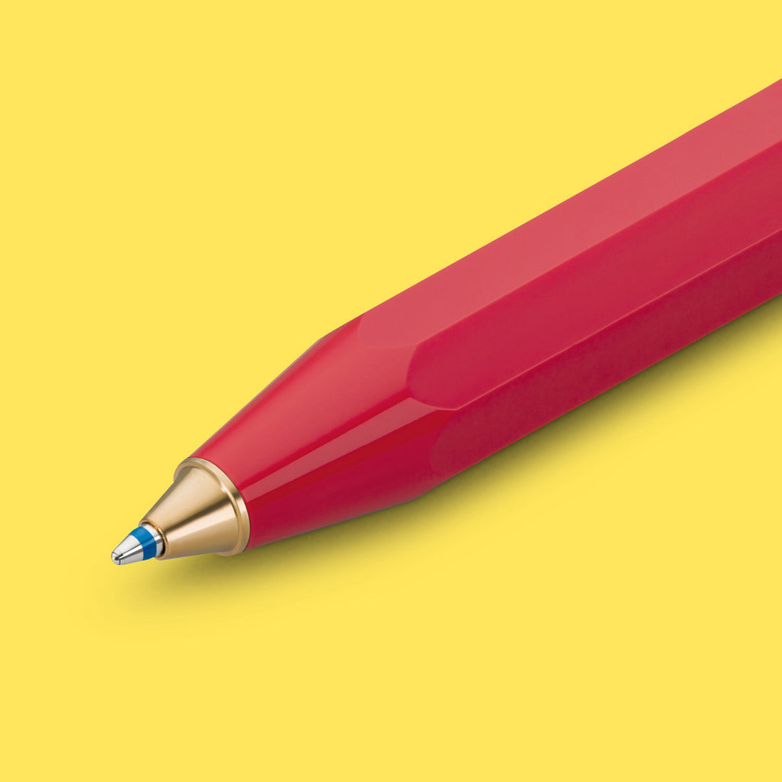 Kaweco Classic Sport Balpen Rood│Ballpoint│art. 1511151│liggend met schrijfpunt naar buiten