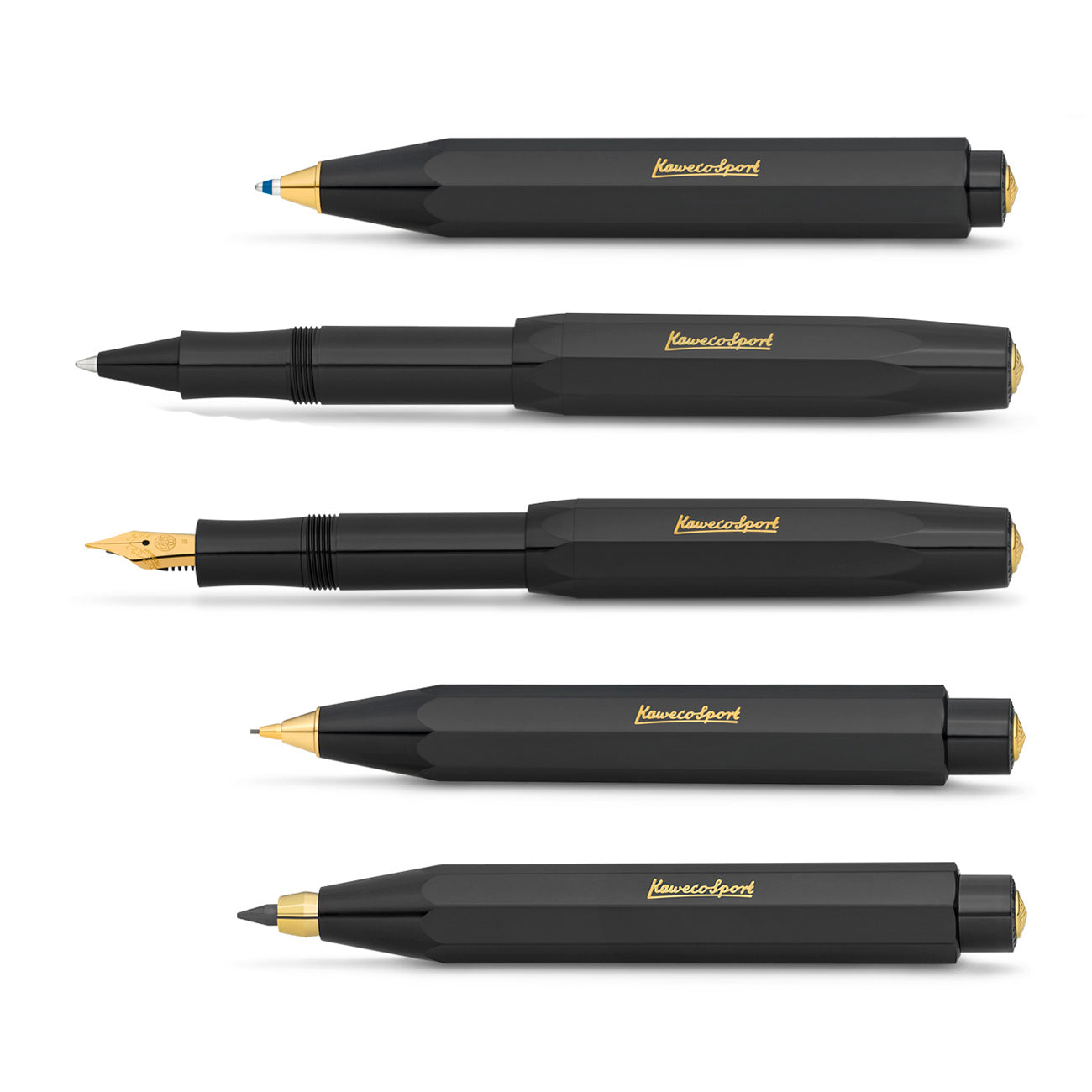 Kaweco CLASSIC SPORT Vulpotlood Zwart│art. 1510050│alle modellen uit serie
