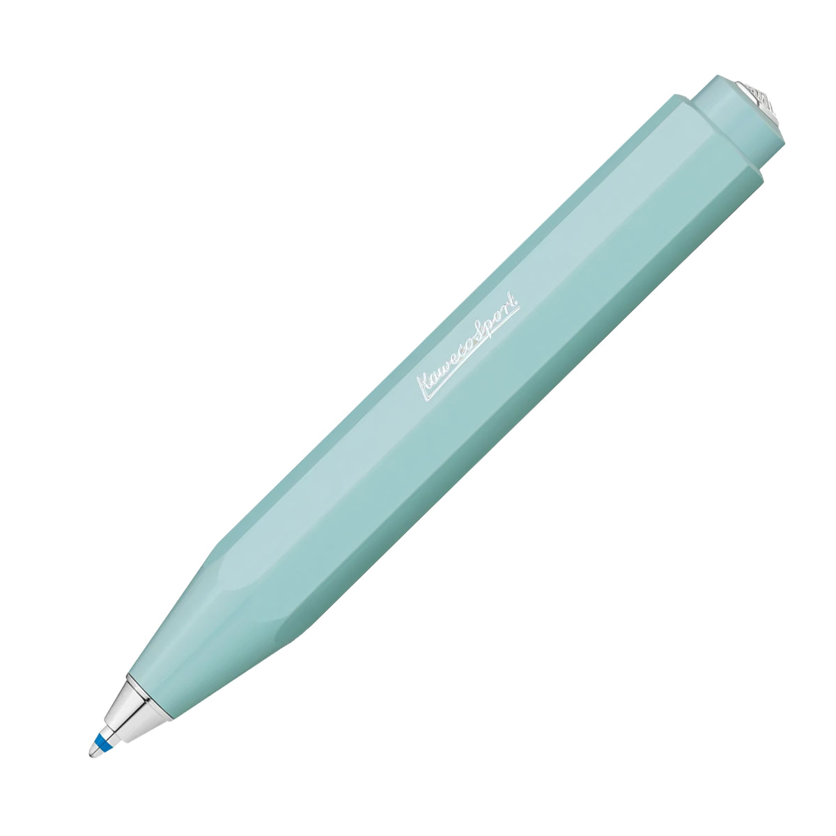Kaweco Skyline Sport balpen mint, schuin van de zijkant gezien.