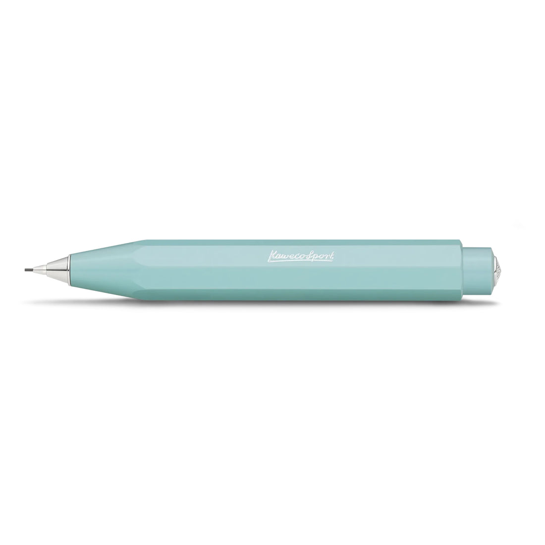 Kaweco Skyline Sport vulpotlood in mint, liggend met de schrijfpunt naar buiten.