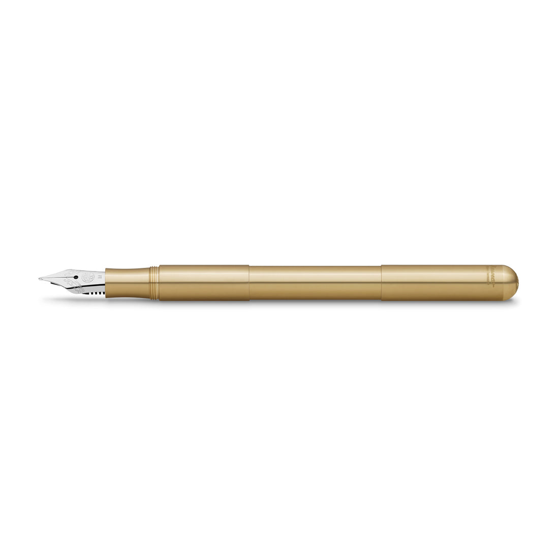 Kaweco SUPRA Vulpen Messing│art. 1511003│liggend met dop op houder