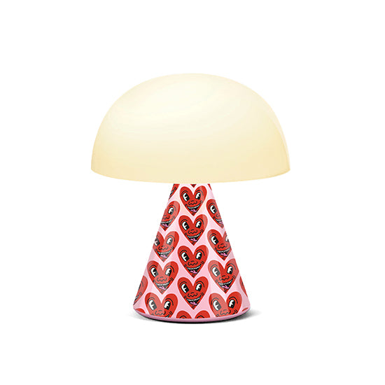 Keith Haring X Lexon Gift Set Heart Pink│art. LBKH01-CP│Mina Medium Oplaadbare LED lamp