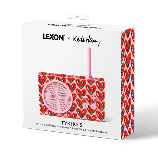 Keith Haring X Lexon Gift Set Heart Pink│art. LBKH01-CP│Tykho Radio verpakking