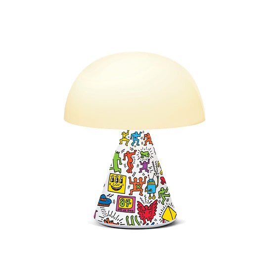 Keith Haring X Lexon Gift Set Happy│art. LBKH01-AW│Mina Medium Oplaadbare LED-lamp met witte achtergrond