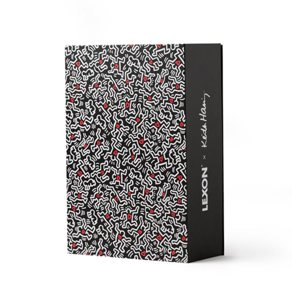 Keith Haring X Lexon Gift Set Love Black│art. LBKH01-BN│vooraanzicht doos met witte achtergrond