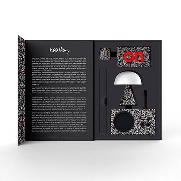 Keith Haring X Lexon Gift Set Love Black│art. LBKH01-BN│doos geopend met inhoud