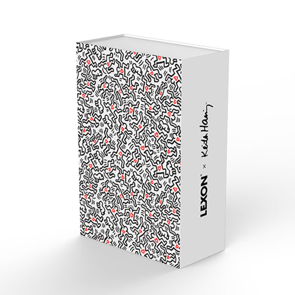 Keith haring X Lexon Gift Set Love White│art. LBKH01-BW│vooraanzicht doos met witte achtergrond