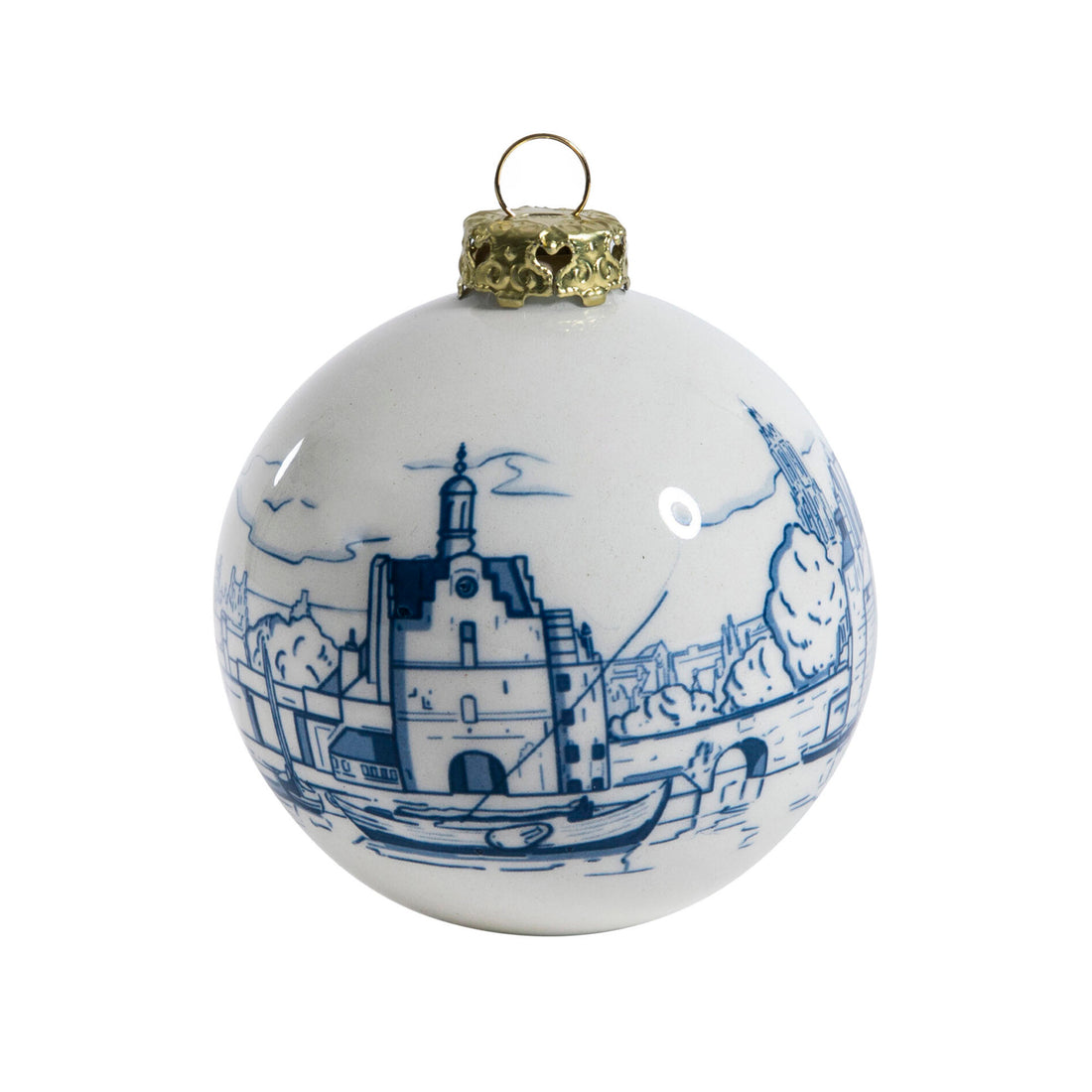 Kerstbal Royal Delft Vermeer│art. 46850400│vooraanzicht met witte achtergrond