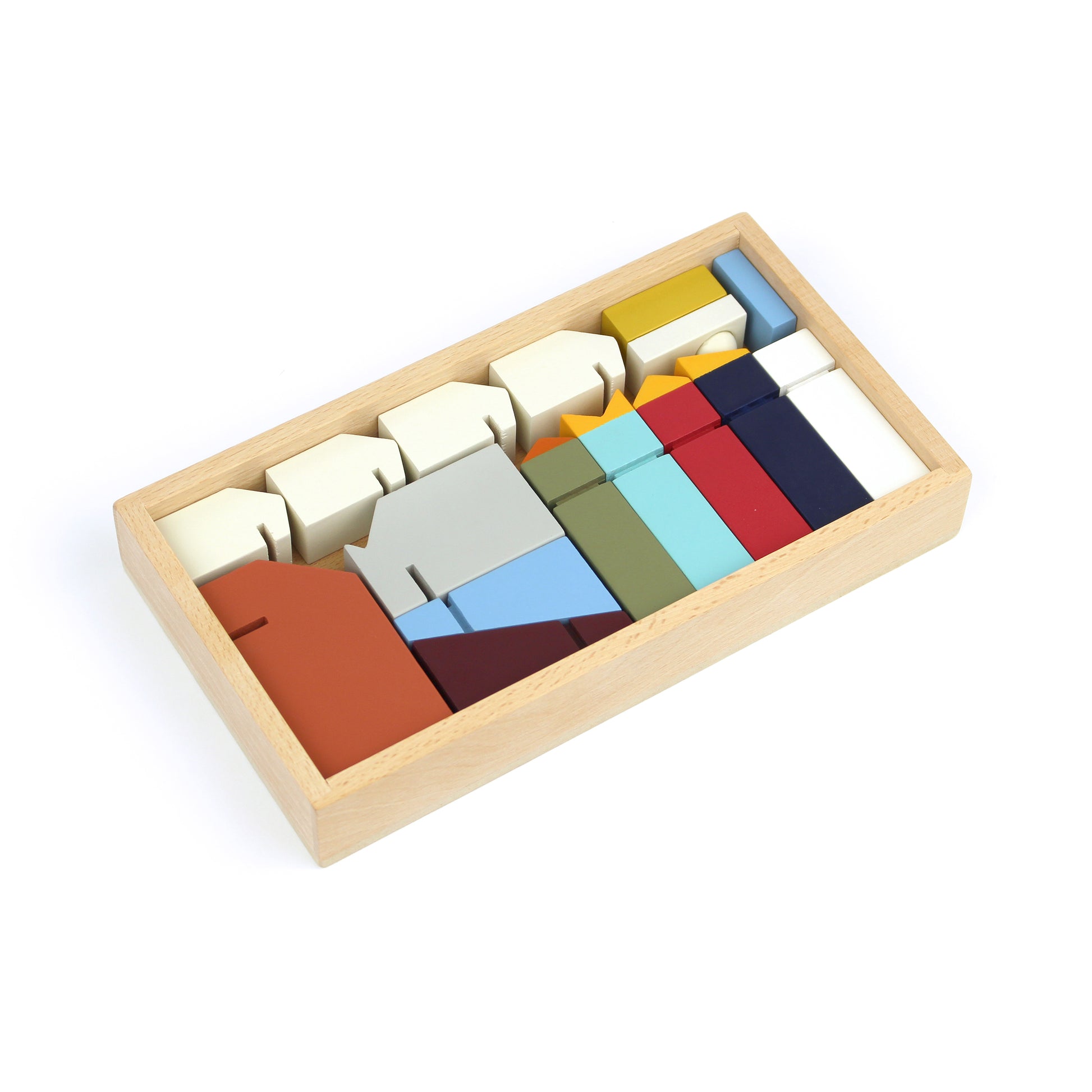 Houten Kerststal Floris Hovers│Ikonic│art. 190214│bovenaanzicht schuin in houten kist