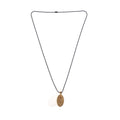 Ketting hanger Floral Oval studio E-Posh│bovenaanzicht liggend