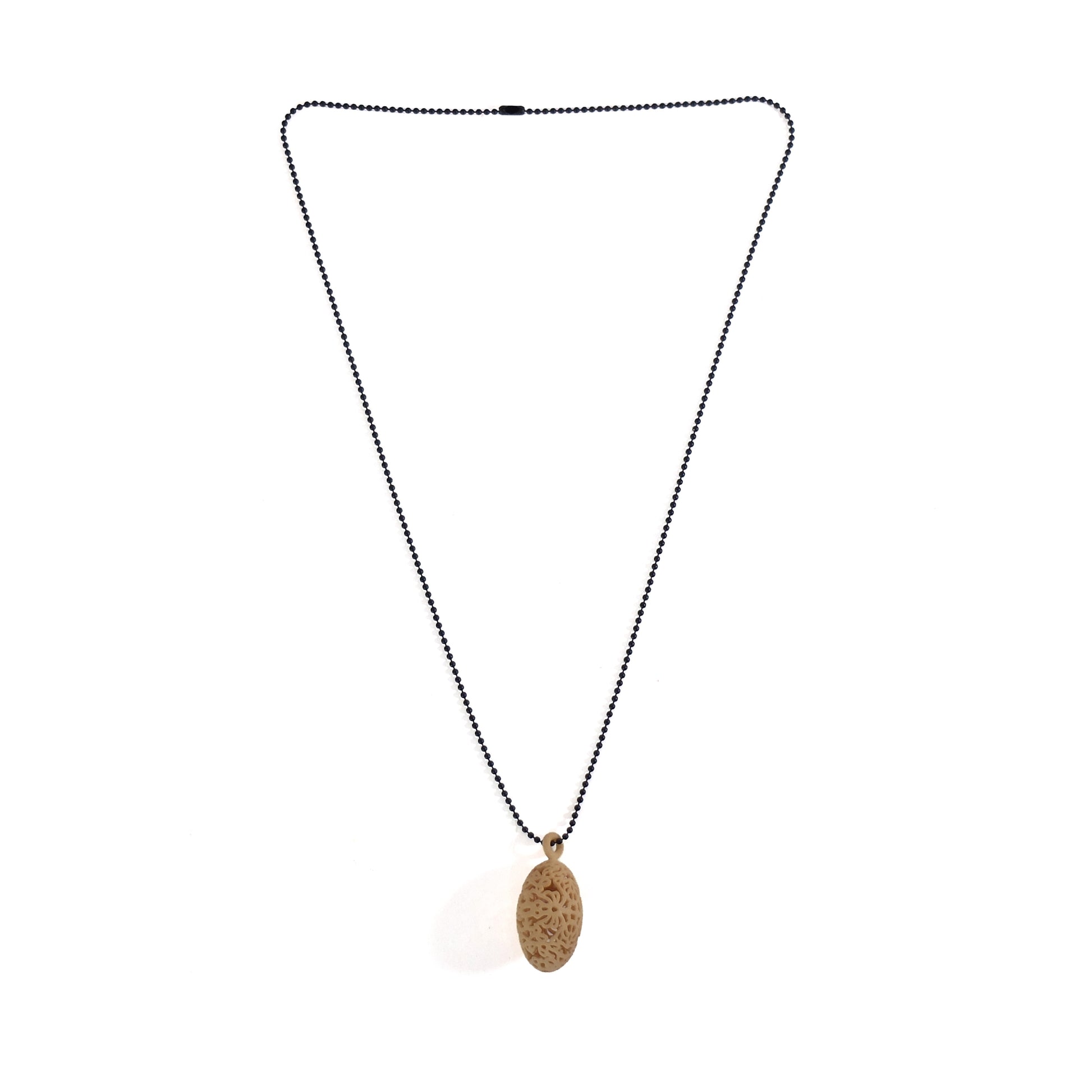 Ketting hanger Floral Oval studio E-Posh│bovenaanzicht liggend