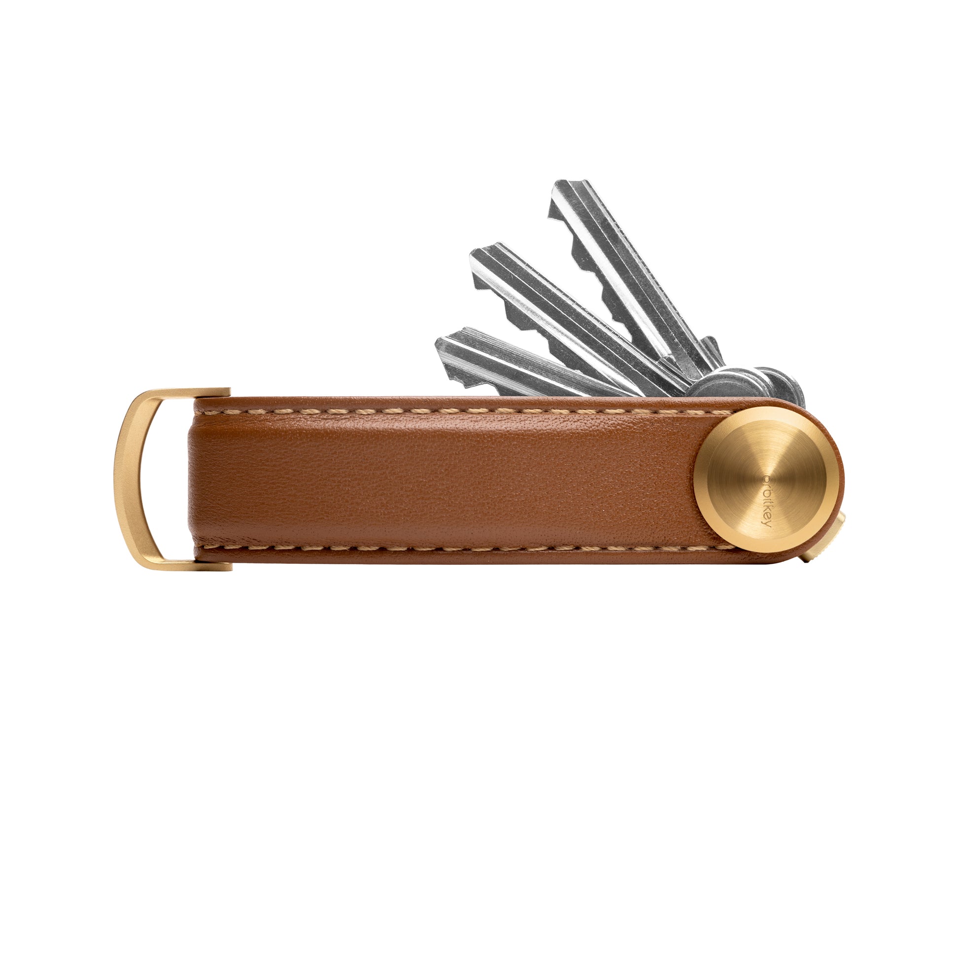 Orbitkey Sleutelhouder Pro Cedar│Key Organiser│art. KPR1-CDR-101│liggend met uitgevouwen sleutels