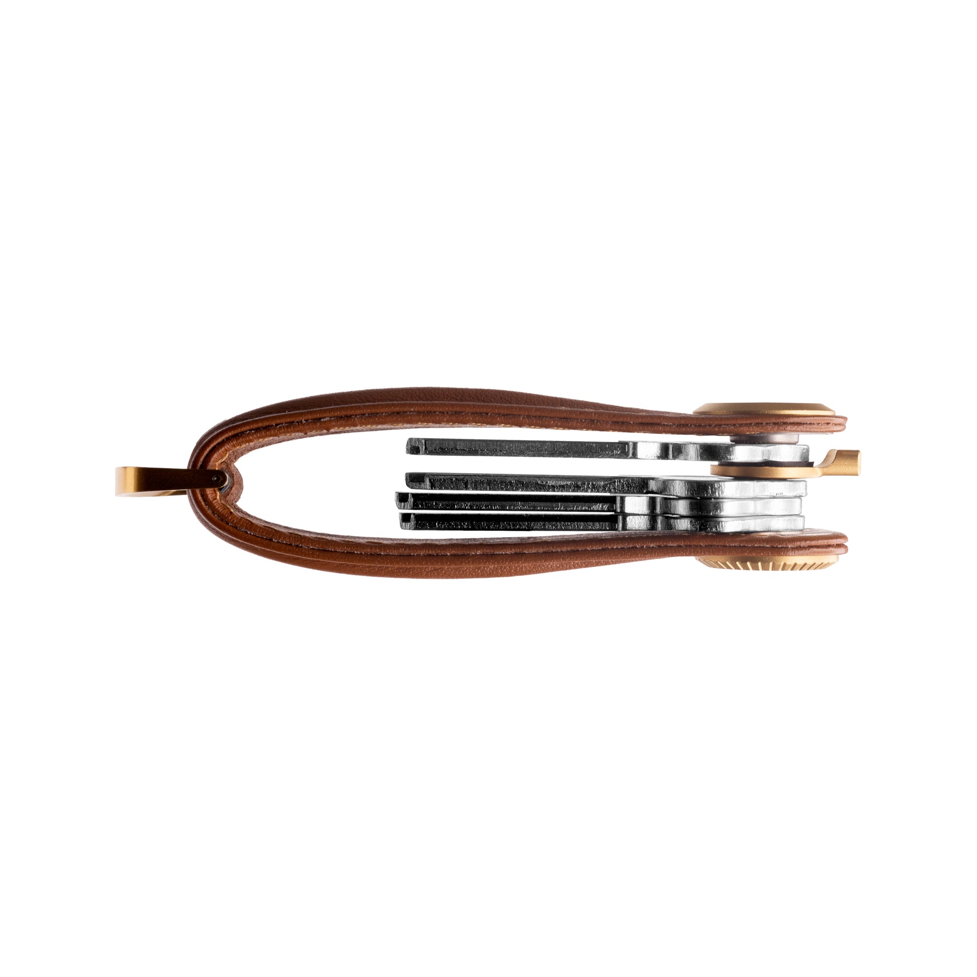 Orbitkey Sleutelhouder Pro Cedar│Key Organiser│art. KPR1-CDR-101│bovenaanzicht met ingevouwen sleutels