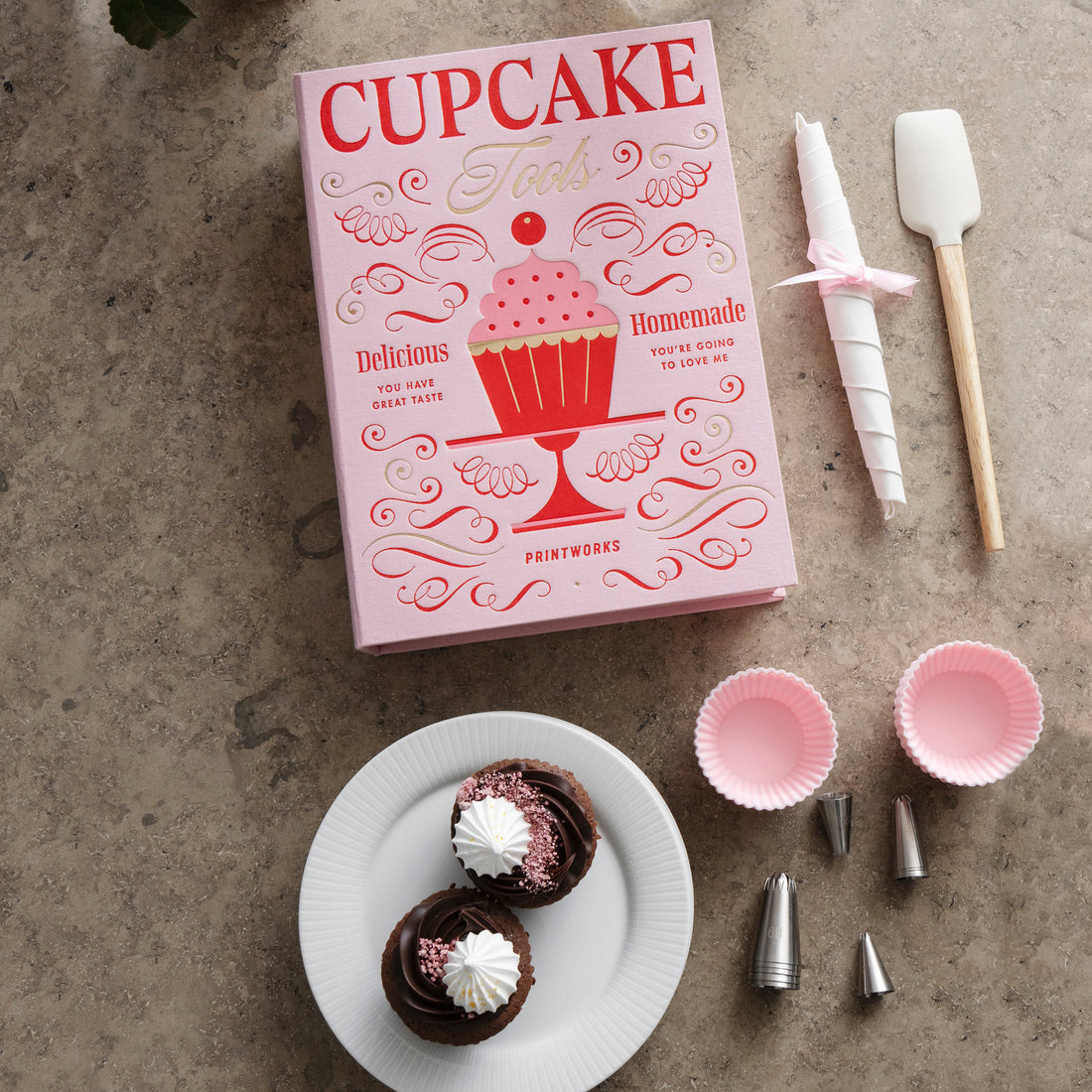 Kitchen Essentials Cupcake Tools│Printworks│art. PW00703│vooraanzicht schuin 