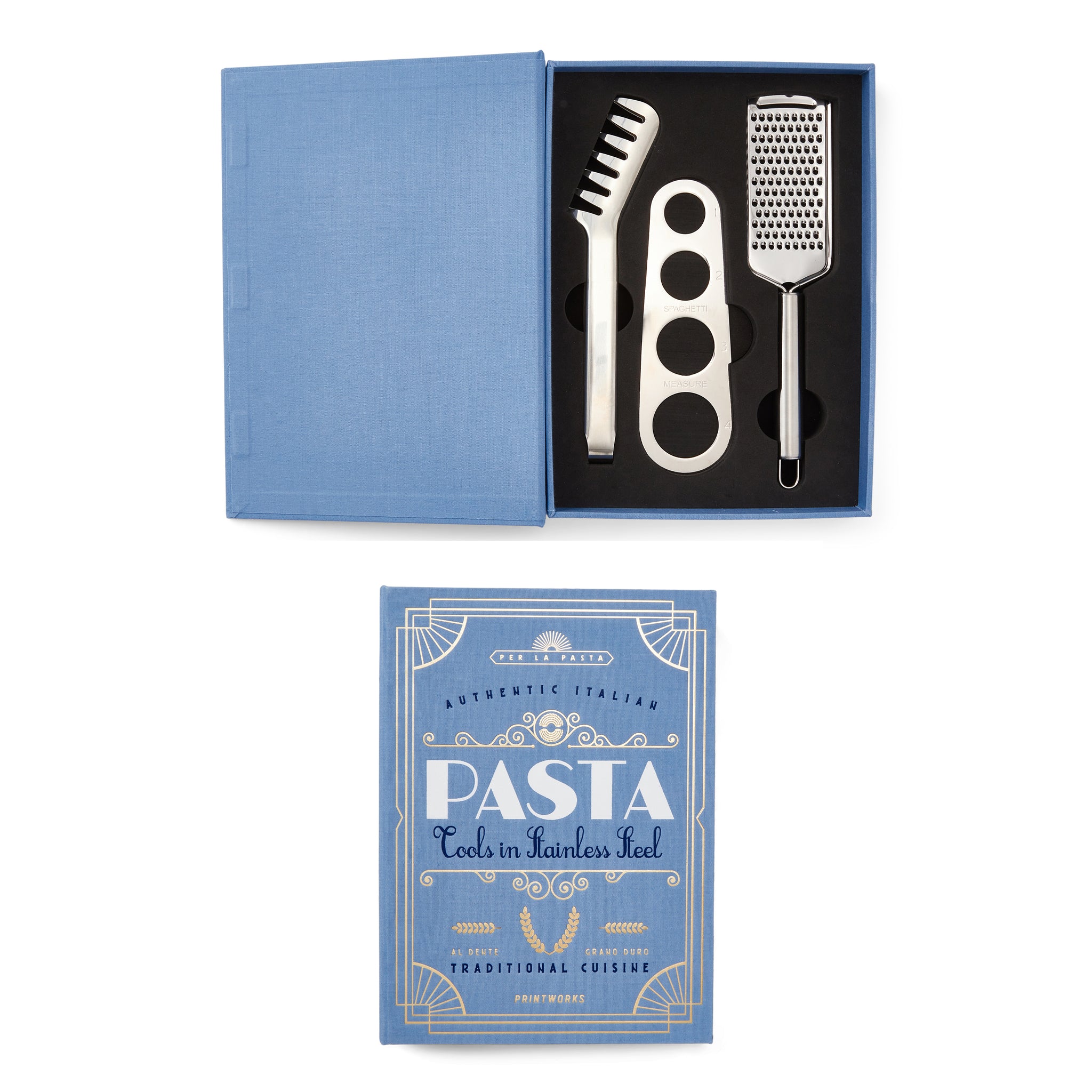 Pasta Tools - the Essentials│Printworks│art. PW00646│bovenaanzicht doos open in dicht