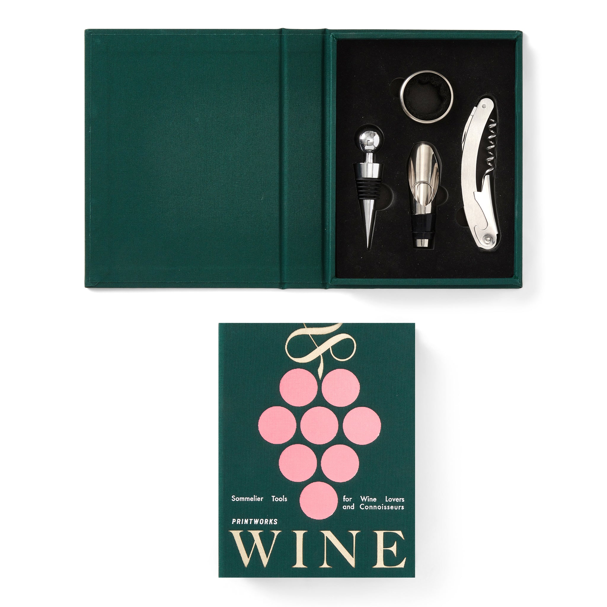 Wine Tools - The Essentials│Printworks│art. PW00629│bovenaanzicht doos open en dicht