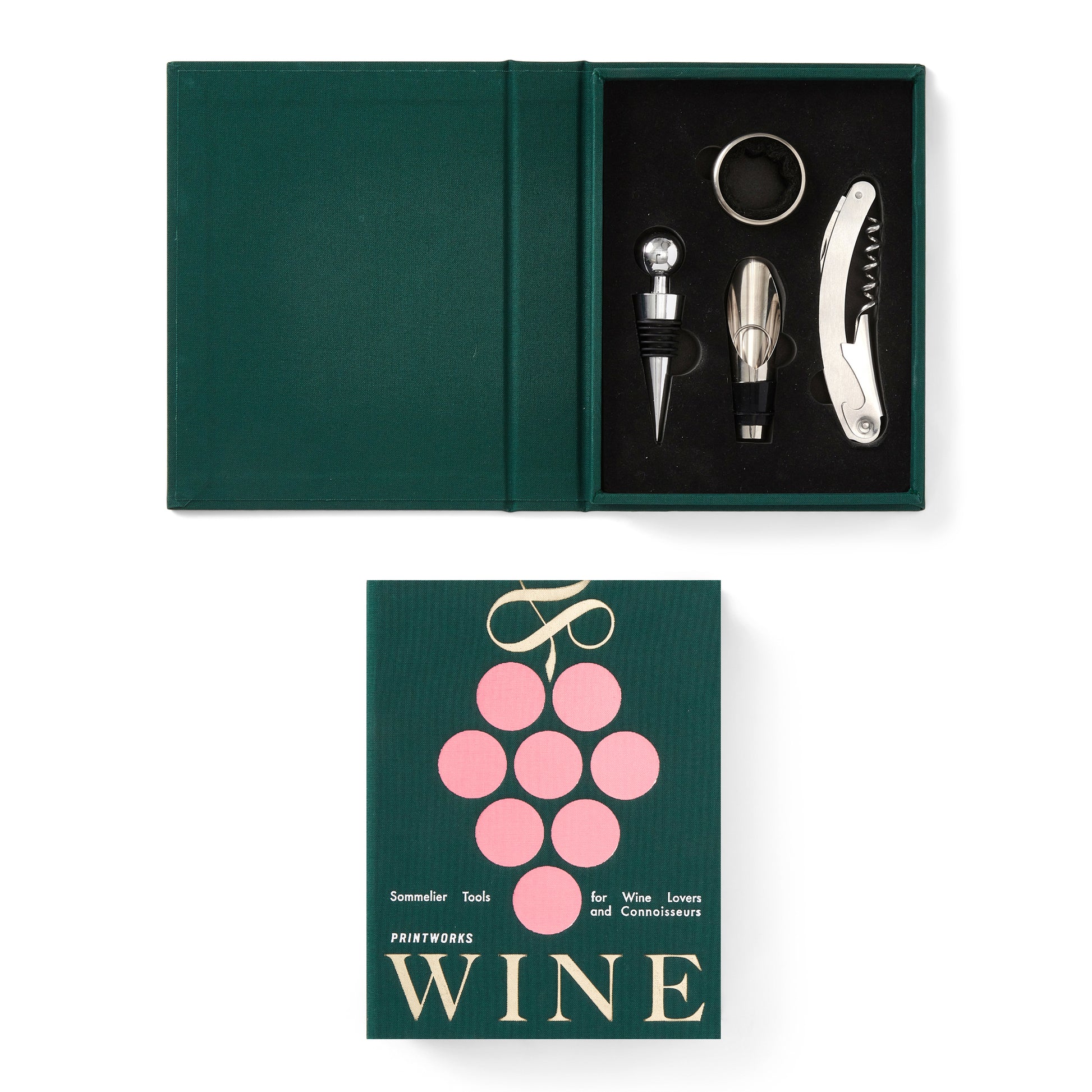 Wine Tools - The Essentials│Printworks│art. PW00629│bovenaanzicht doos open en dicht
