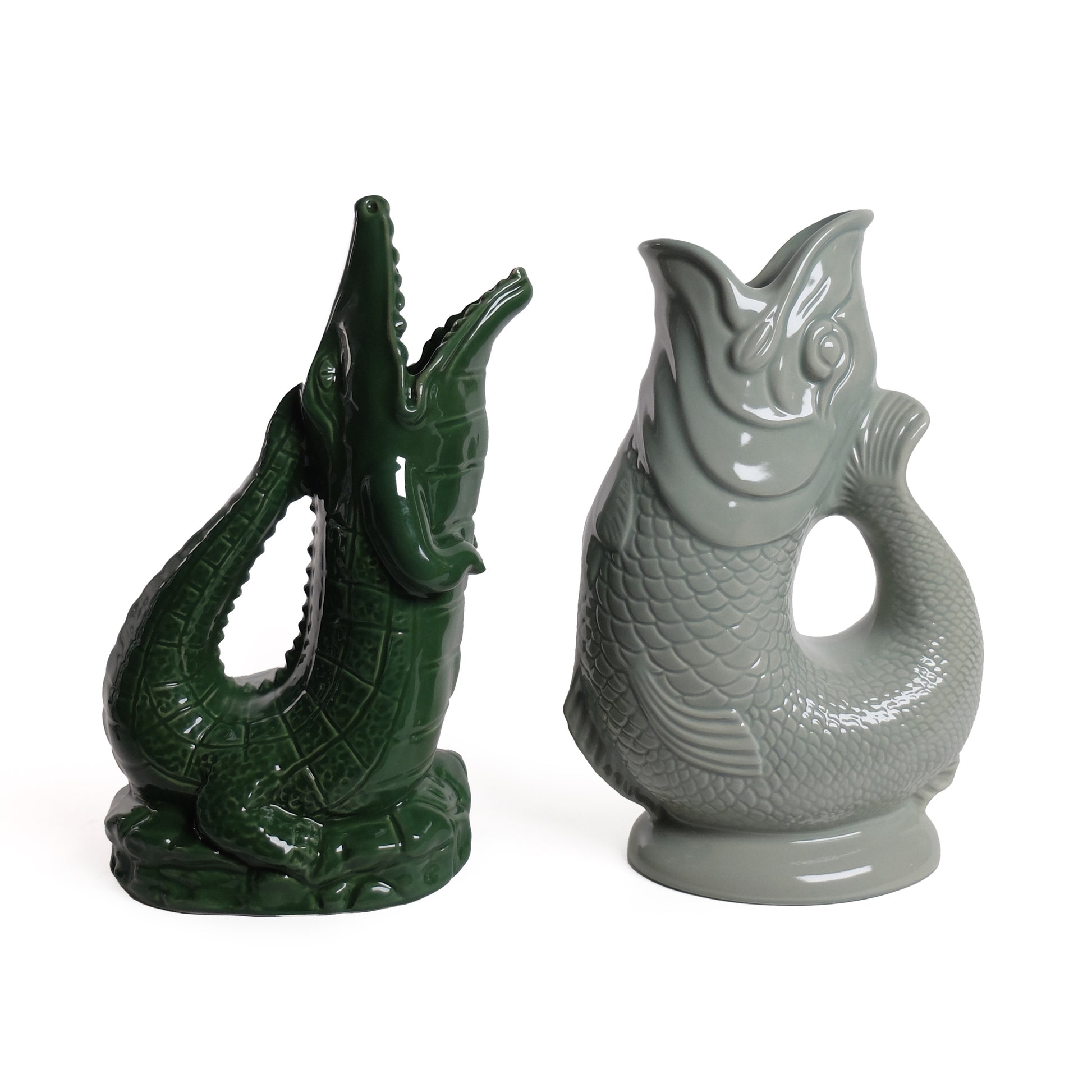 Krokigluck Waterkaraf Groen│art. G31160/GREEN/W│naast glukigluck Vis